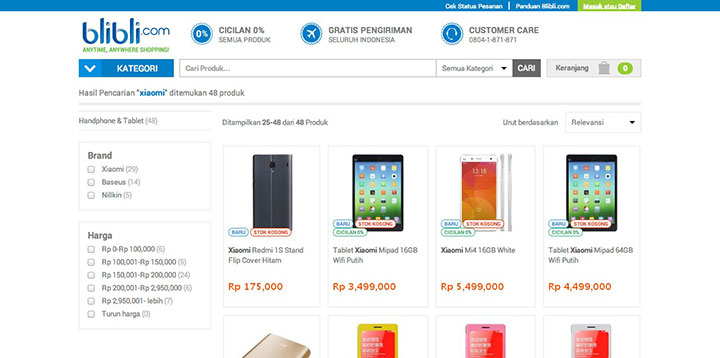 Blibli Kembali “salip” Xiaomi, Jual Mi 4 Dan MiPad