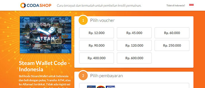 layanan pembelian voucher game dari Codapay