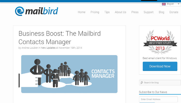 mailbird contact manager