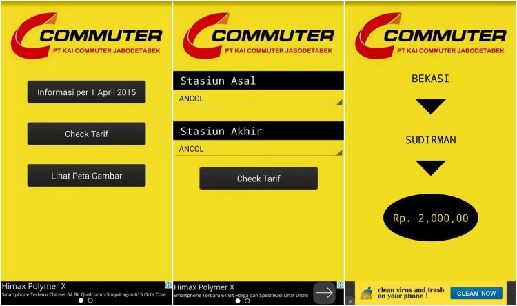 Aplikasi cek jadwal krl