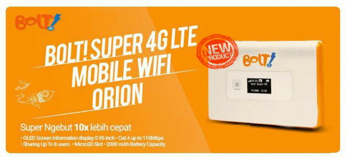 Bolt luncurkan modem 4G MoviMax Orion buatan produsen lokal