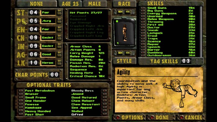 fallout 2 armor class