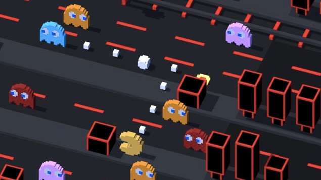 how to get the red pacman ghost on crossy road
