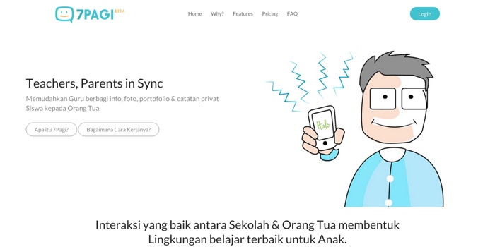 7Pagi, platform interaksi antara guru dan orang tua siswa