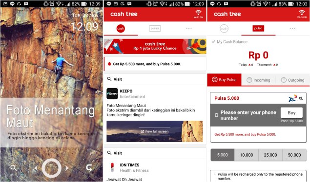 screenshot aplikasi cashtree