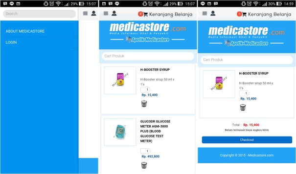 screenshot aplikasi medicastore