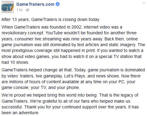 GameTrailers | Announcement Small