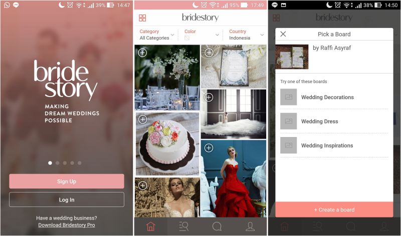 screenshot aplikasi bridestory 1