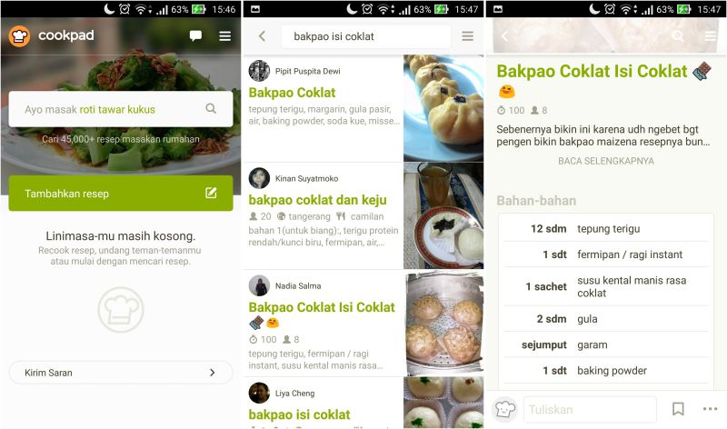 screenshot aplikasi cookpad indonesia