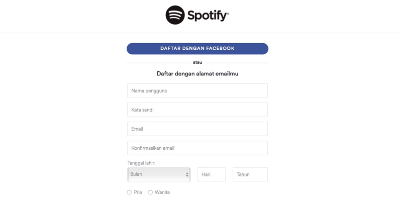 Daftar Spotify