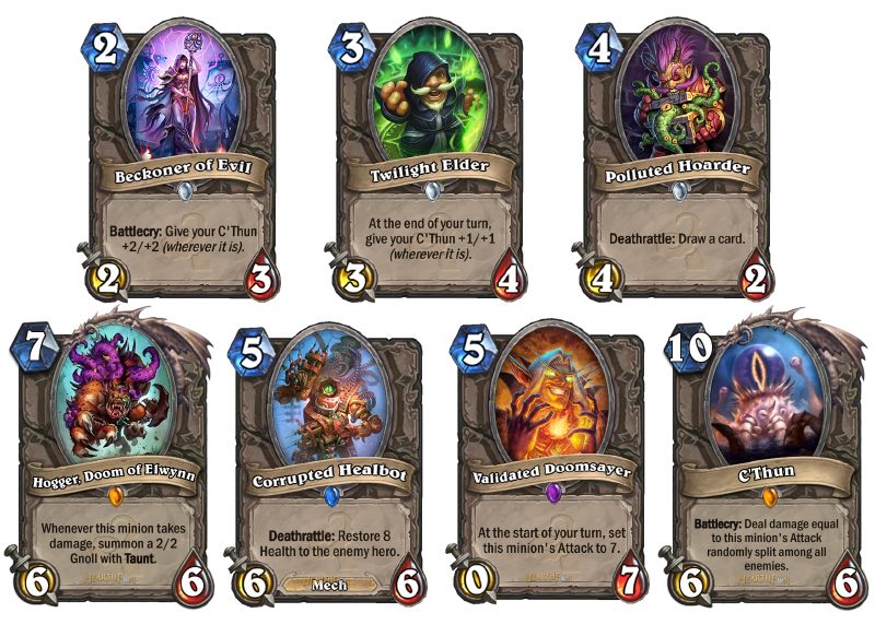 Hearthstone Whispers of the Old Gods cards | screenshot