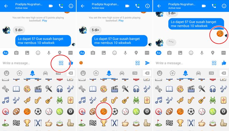 Mini Game Facebook Messenger - Screenshot