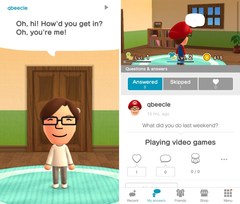 Nintendo Miitomo | Screenshot 3