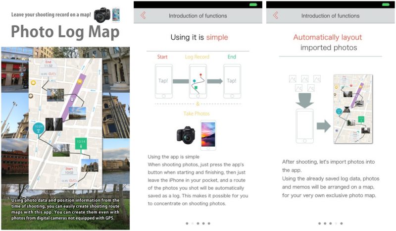 screenshot aplikasi photo log map