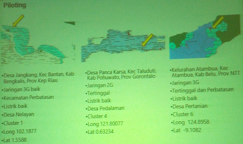 Beberapa contoh lokasi di mana Kemenkominfo akan menerapkan solusi yang diajukan oleh para startup