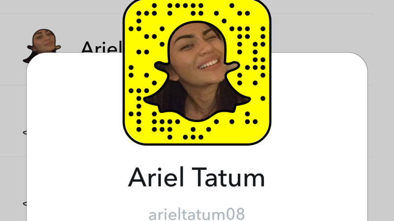 Akun Snapchat Ariel Tatum | Screenshot