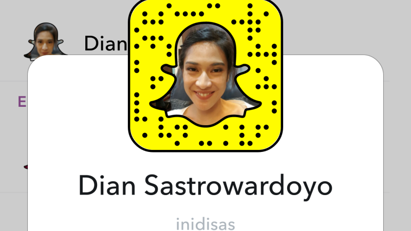 Akun Snapchat Dian Sastro | Screenshot