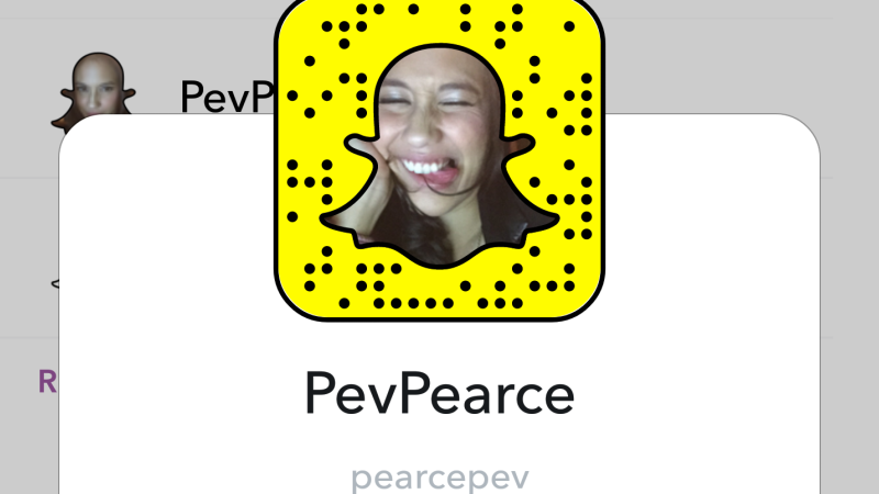 Akun Snapchat Pevita Pearce | Screenshot