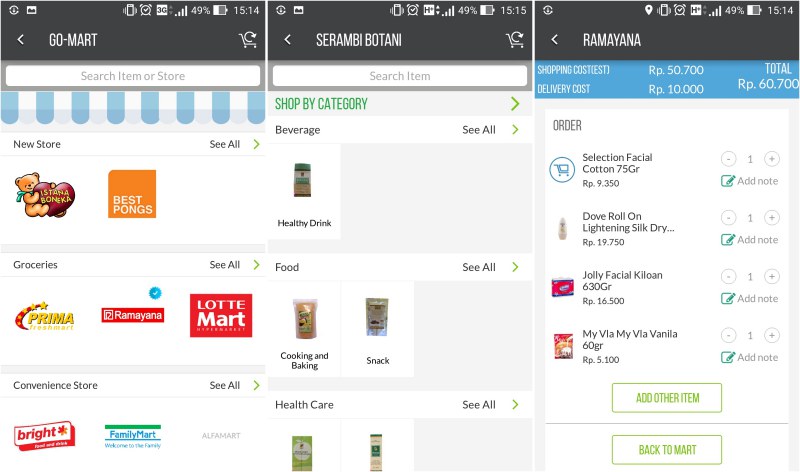 Aplikasi GO-MART Belanja Online | Screenshot 1