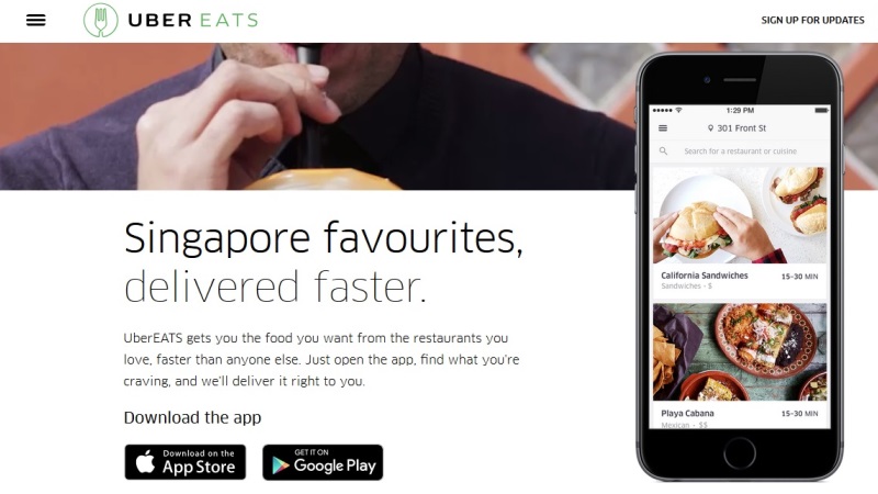 Aplikasi UberEats | Screenshot