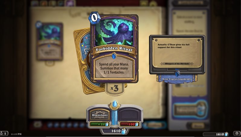 Hearthstone Fobbiden Card | Screenshot 2