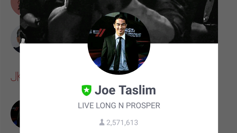 Joe Taslim LINE