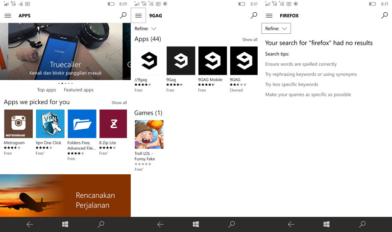 Koleksi aplikasi Windows 10 Mobile | Screenshot