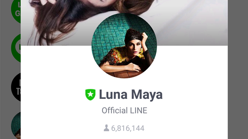 Luna Maya LINE