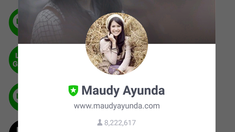 Maudy Ayunda LINE