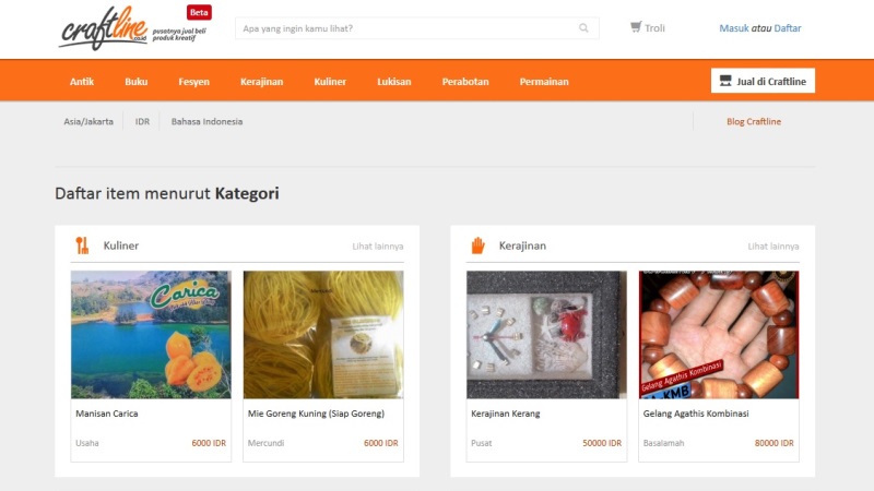  Situs  E commerce untuk Beli Kerajinan  Tangan  Indonesia 