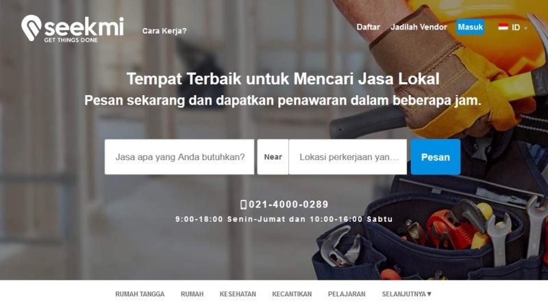 Tampilan Situs Seekmi | Screenshot