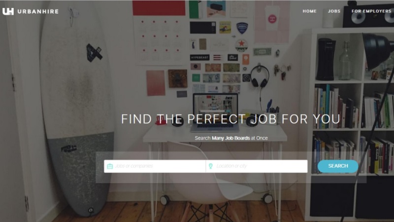Tampilan Urbanhire Search | Screenshot