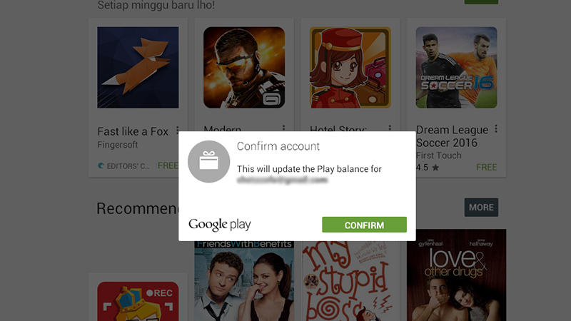 Beli Game Android dengan Voucer Google Play  dari Indomaret
