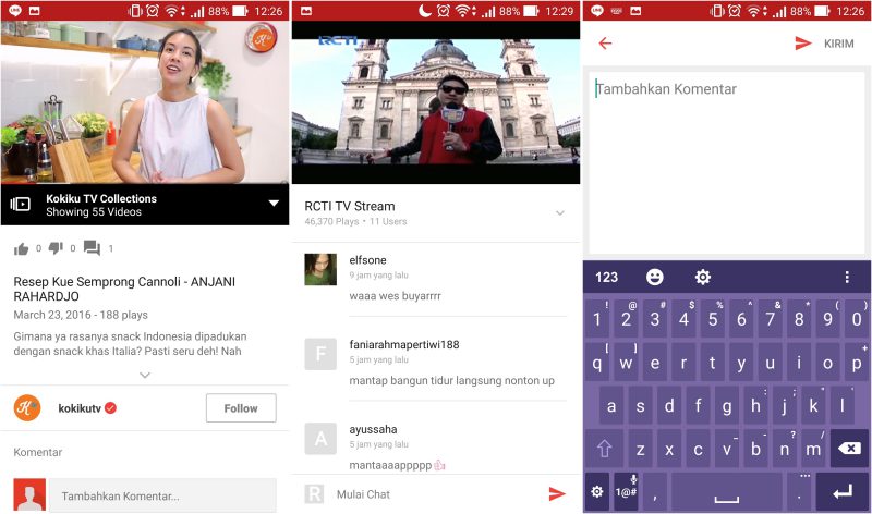 Siaran live streaming di aplikasi Video | Screenshot 3