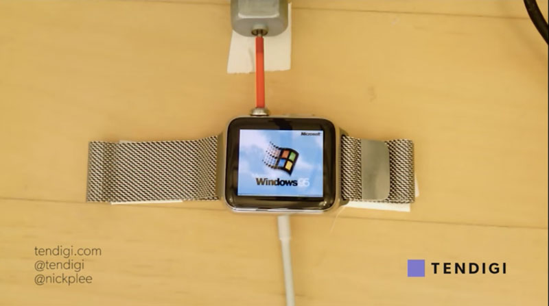 windows 95 terinstalasi pada apple watch