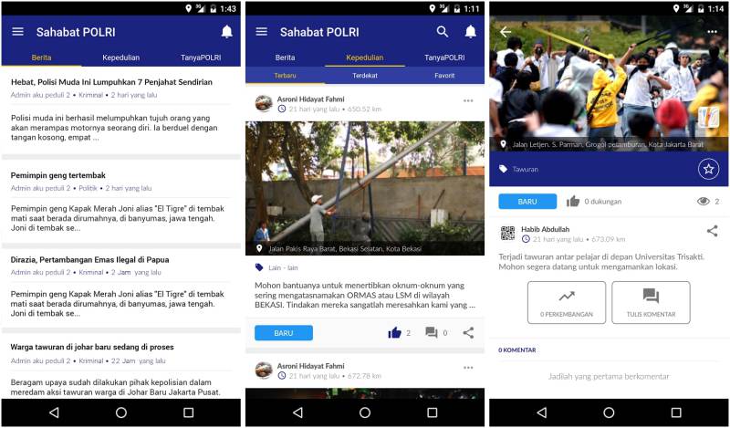 Aplikasi Sahabat Polri | Screenshot