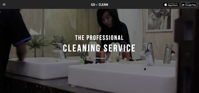 Halaman muka situs GO-CLEAN | Screenshot