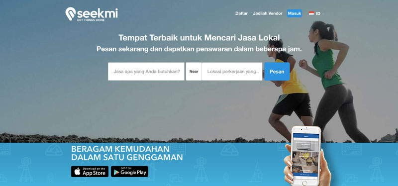 Halaman muka situs Seekmi | Screenshot