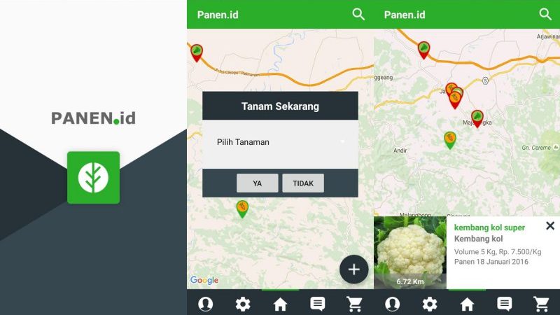 Tampilan Aplikasi Panen | Screenshot