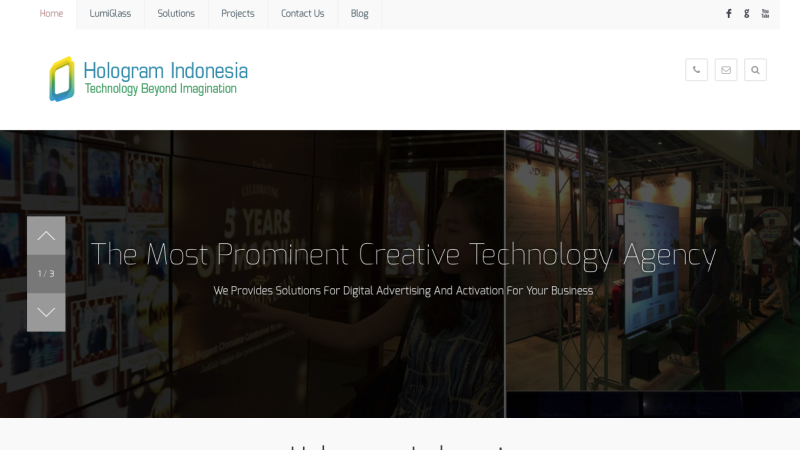 Tampilan Situs Hologram Indonesia | Screenshot