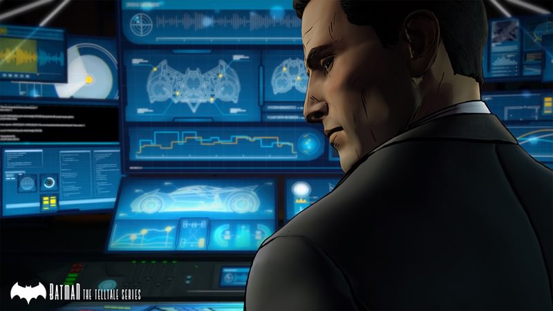 Telltale Bruce Wayne in front of Computers | Screenshot