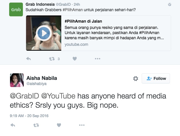 Iklan #PilihAman Grab Kontroversial Dipangkas Durasinya