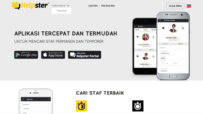 Aplikasi Pencari Kerja Serabutan Helpster | Screenshot