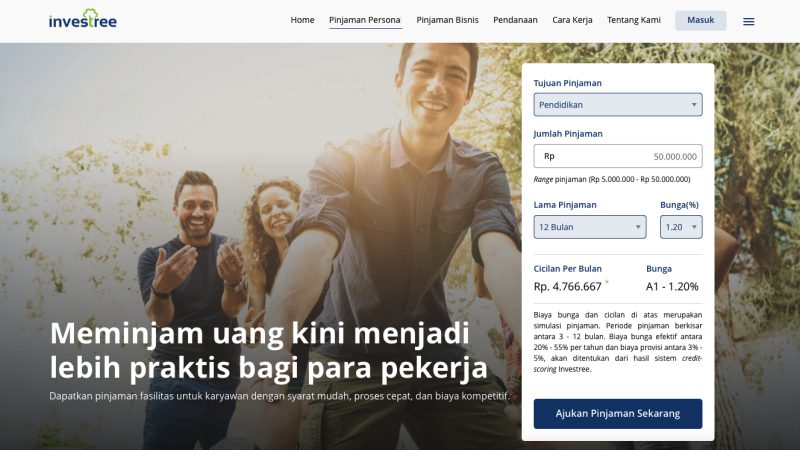 Investree Pinjaman Karyawan | Screenshot