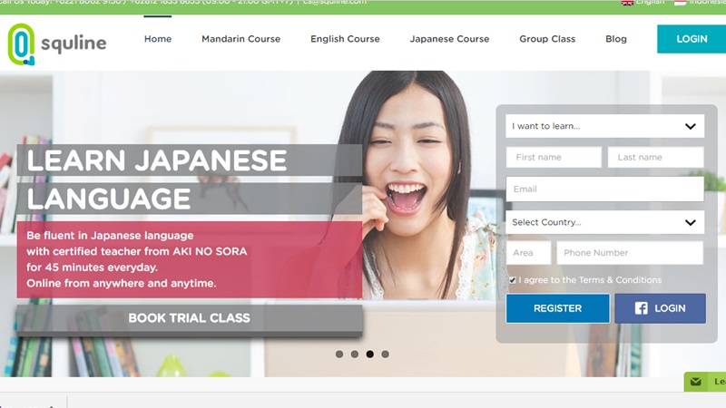 squline kursus online jepang|web