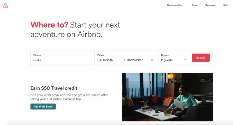 Airbnb | Screenshot