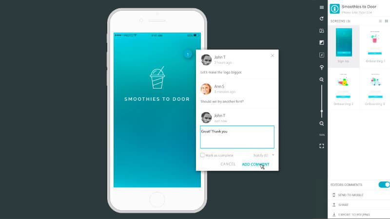 Proto.io | Screenshot 1
