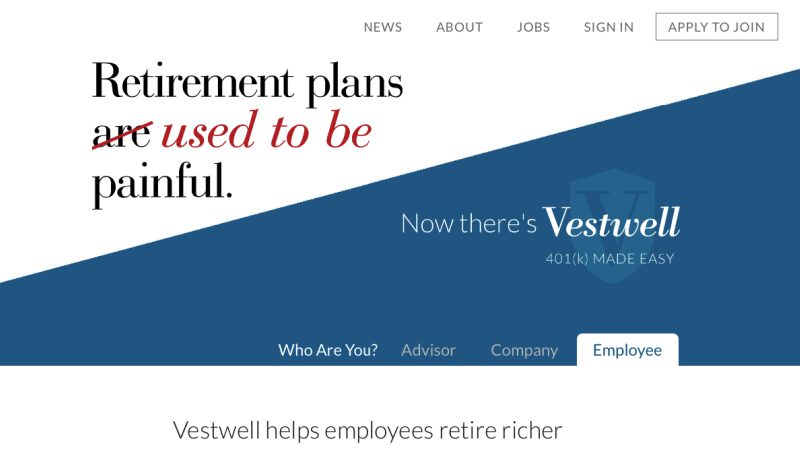 Vestwell | Screenshot