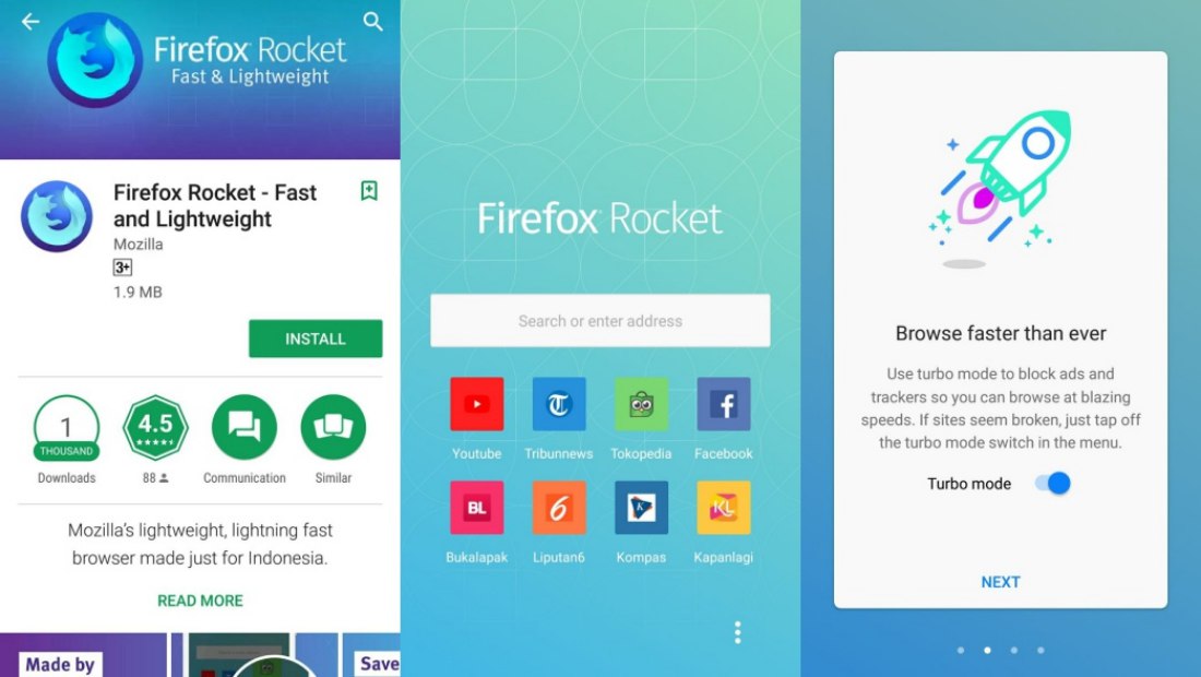 Firefox Rocket | Screenshot