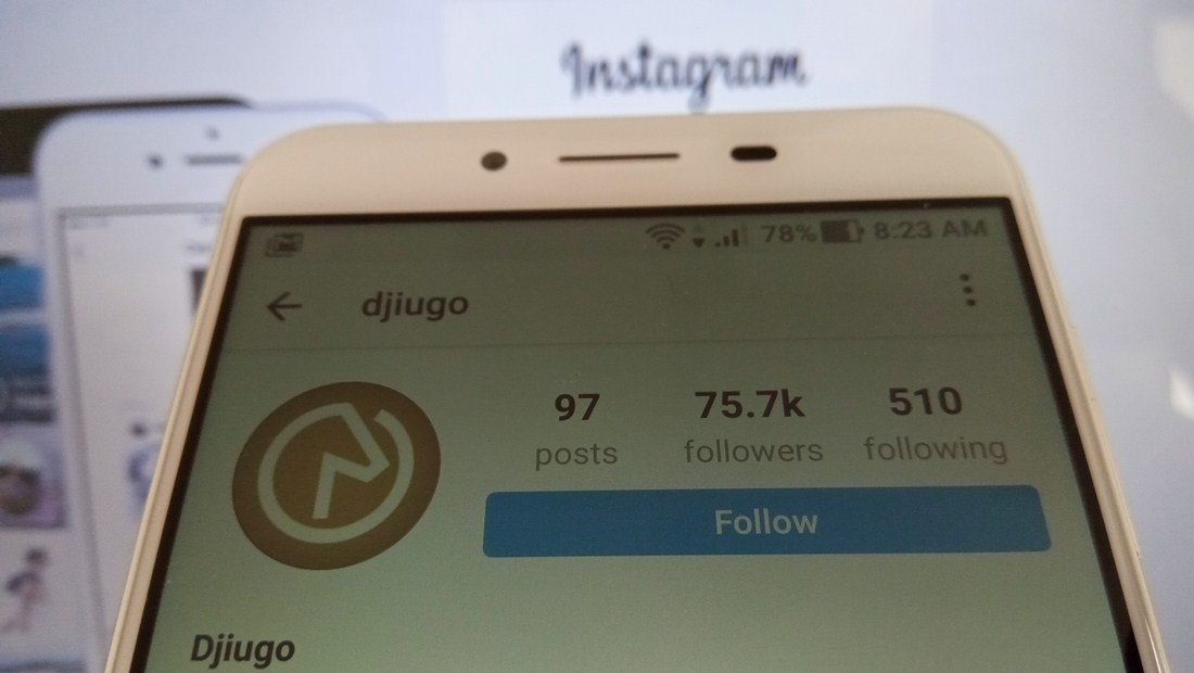 Tampilan akun Instagram Djiugo